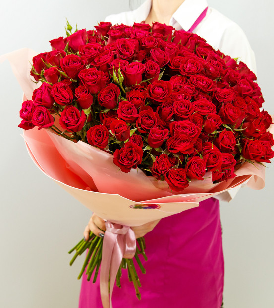 Фото Букет из 35 кустовых роз  - 3